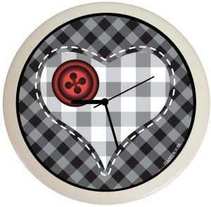 Часы "Сердце с пуговкой" ― SHITSHOP - Культовый магазин нестандартных подарков